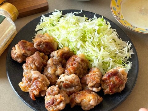 マヨ醤油の豚こま唐揚げ